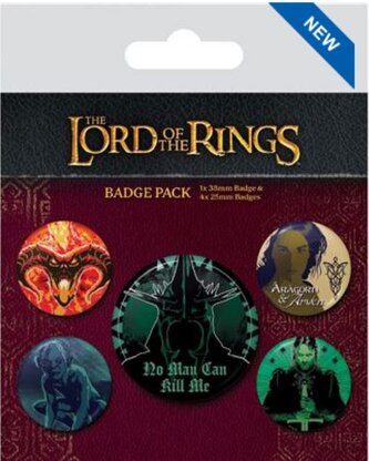 Placka The Lord Of The Rings|Pán prstenů set 5 kusů (25 mm 38 mm)
