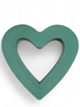 Srdce EKO otevřené 38 cm s aranžovací hmotou na květiny - mokrá 2 ks/balení