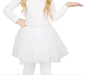 Dětská tylová sukně Tutu bílá 31 cm