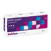Toaletní papír Satino, 2 vrstvy, celulóza (8ks/bal, 64ks/pack)