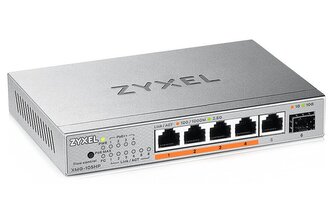 Zyxel XMG-105 5 Ports 2,5G + 1 SFP+, 4 ports 70W total PoE++ Desktop MultiGig unmanaged Switch