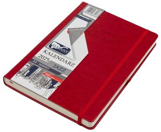 Kalendarz 2025 A4 dzienny Jazz czerwony Kalendarz 2025 A4 dzienny Jazz czerwony