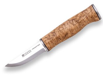 JOKER CL126 GRANDFATHER bushcraft nôž 8 cm, drevo kučeravej brezy, kožené puzdro