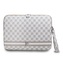 DKNY PU Leather Checkered Pattern and Stripe pouzdro na notebook 13/14" béžové