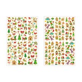 Vánoční samolepky se zlatým okrajem