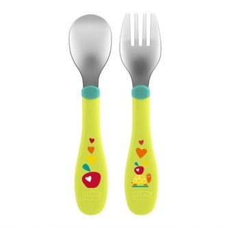 086658 SZTUĆCE METALOWE 18M + ZIELONE