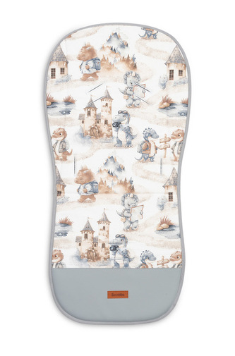 WKŁADKA MUŚLINOWA DO WÓZKA - SMOKI JEANS