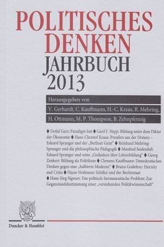 Politisches Denken. Jahrbuch 2013.