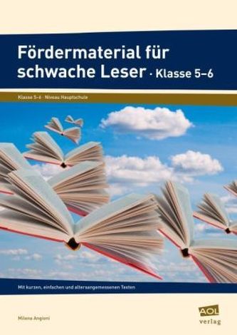 Fördermaterial für schwache Leser, Klasse 5-6
