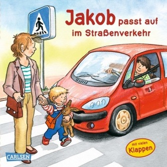 Jakob passt auf im Straßenverkehr