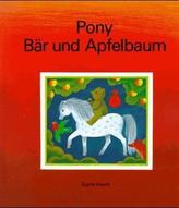 Pony, Bär und Apfelbaum
