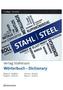 Stahl Wörterbuch. Steel Dictionary