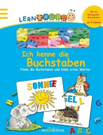Lernraupe: Ich kenne die Buchstaben, m. 43 Moosgummi-Buchstaben
