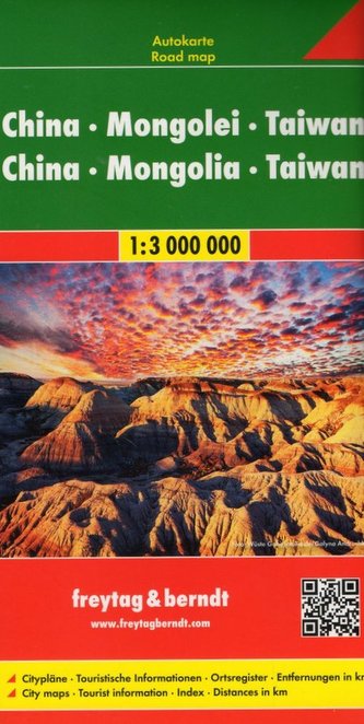 China, Mongolei, Taiwan/Čína,Mongolsko, Taiwan 1:3M/mapa