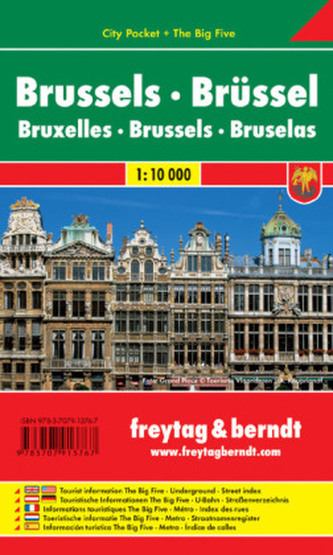 Freytag & Berndt Stadtplan Brüssel. Brussels. Bruxelles. Bruselas