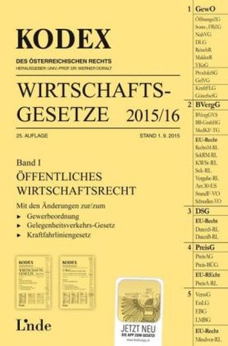 KODEX Wirtschaftsgesetze Band I 2015/2016