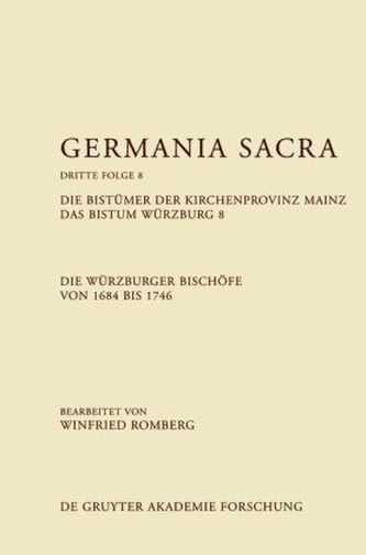 Die Bistümer der Kirchenprovinz Mainz. Das Bistum Würzburg. Bd.8