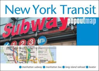 New York Transit Popout Map, 3 maps