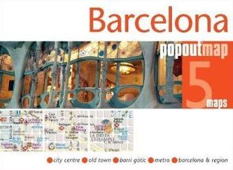 Barcelona PopOut Map, 5 maps