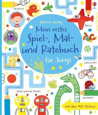 Mein erstes Spiel-, Mal- und Ratebuch für Jungs