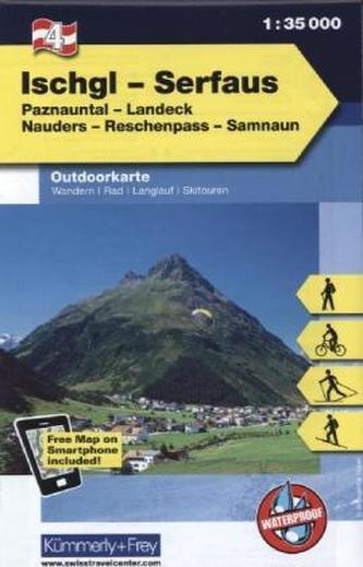 Kümmerly & Frey Outdoorkarte Österreich - Ischgl - Serfaus