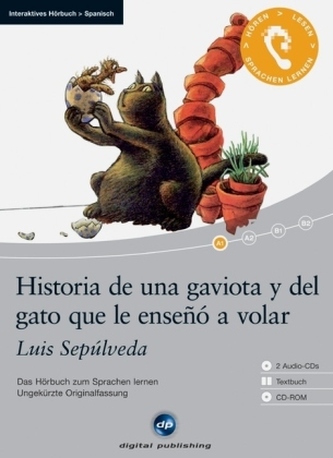 Historia de una gaviota y del gato que le enseno a volar, 2 Audio-CDs + 1 CD-ROM + Textbuch