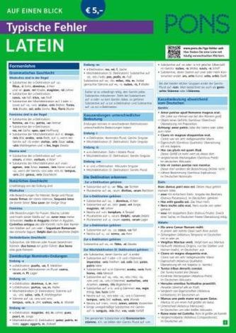 PONS Auf einen Blick Typische Fehler Latein