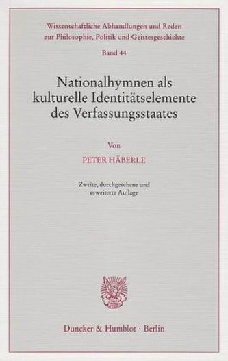 Nationalhymnen als kulturelle Identitätselemente des Verfassungsstaates