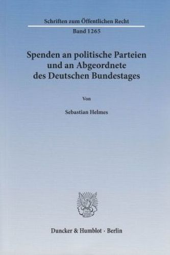 Spenden an politische Parteien und an Abgeordnete des Deutschen Bundestages