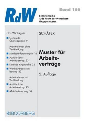 Muster für Arbeitsverträge