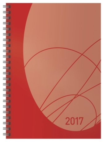 Buchkalender Wochentimer Flexi Colourlux rot 2017