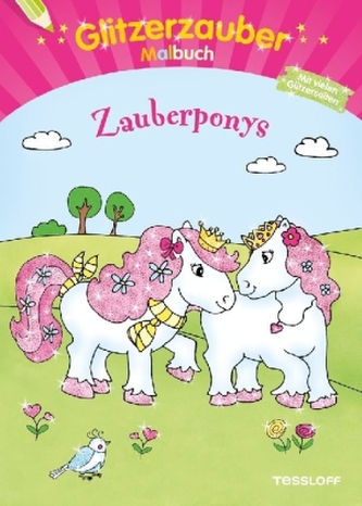 Glitzerzauber Malbuch: Zauberponys