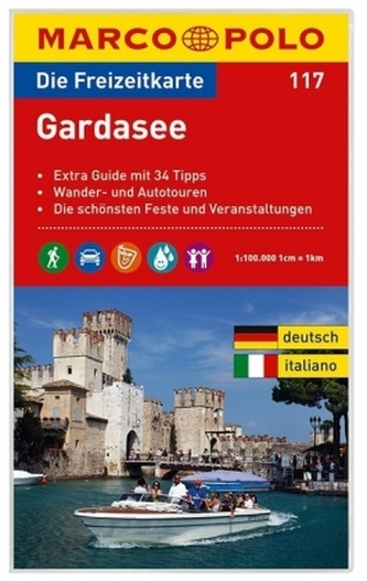 Die Freizeitkarte Gardasee. Lago di Garda