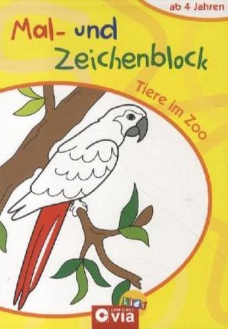 Mal- und Zeichenblock Tiere im Zoo