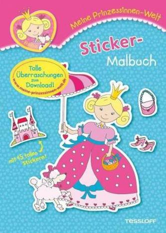 Meine Prinzessinnen-Welt: Sticker-Malbuch