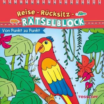 Reise-Rücksitz-Rätselblock Von Punkt zu Punkt. Ab 5 Jahren
