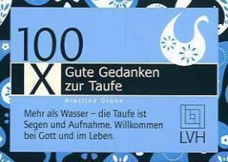 100 x Gute Gedanken zur Taufe, 100 Impulskärtchen