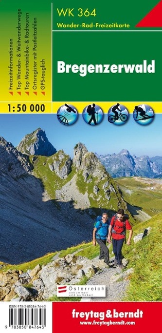 Freytag & Berndt Wander-, Rad- und Freizeitkarte Bregenzerwald