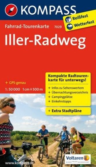 Kompass Fahrrad-Tourenkarte Iller-Radweg
