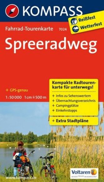 Kompass Fahrrad-Tourenkarte Spreeradweg