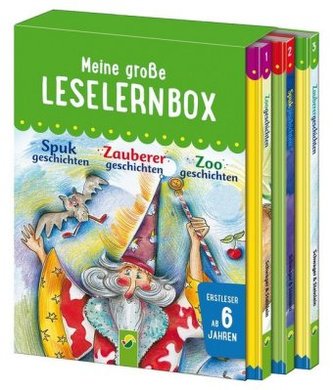 Meine große Leselernbox - Zoogeschichten, Zauberergeschichten, Spukgeschichten, 3 Bde.