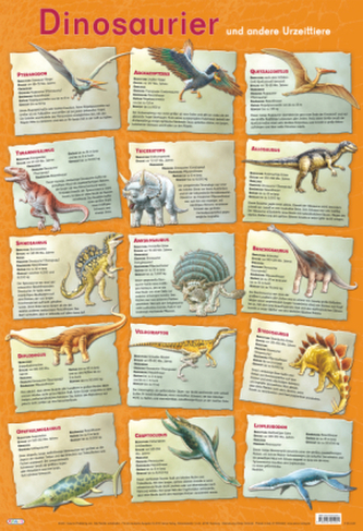 Mein Lernposter: Dinosaurier und andere Urzeittiere
