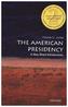 The American Presidency: A Very Short Introduction