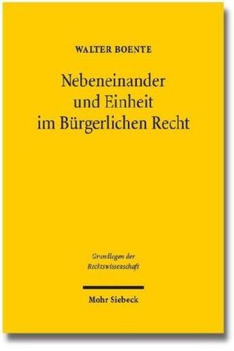 Nebeneinander und Einheit im Bürgerlichen Recht