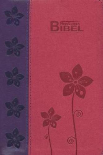 Neue Luther Bibel, Reißverschluss, PU 2Tone Lila/Pink