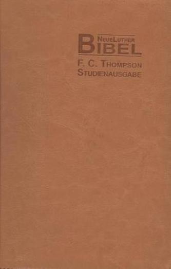 Neue Luther Bibel, F.C. Thompson Studienausgabe, Reissverschluss - Kunstleder/Ocker/Beige