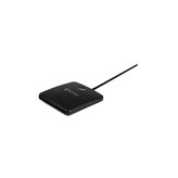 Čtečka čipových karet s USB-A 2.0, Kompatibilita s paměťovými kartami Smart Card (ID), Materiál: černý plast, Typ karty: Smart Card ID-1, USB 2.0