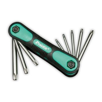 Zavírací sada torxních klíčů T9H, T10H, T15H, T20H, T25H, T27H, T30H, T40H