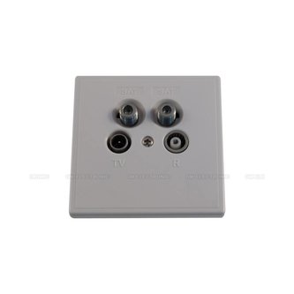 Účastnická zásuvka TV, rádio a satelit.