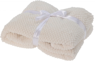 Fleecový pléd bílý 130x160 cm